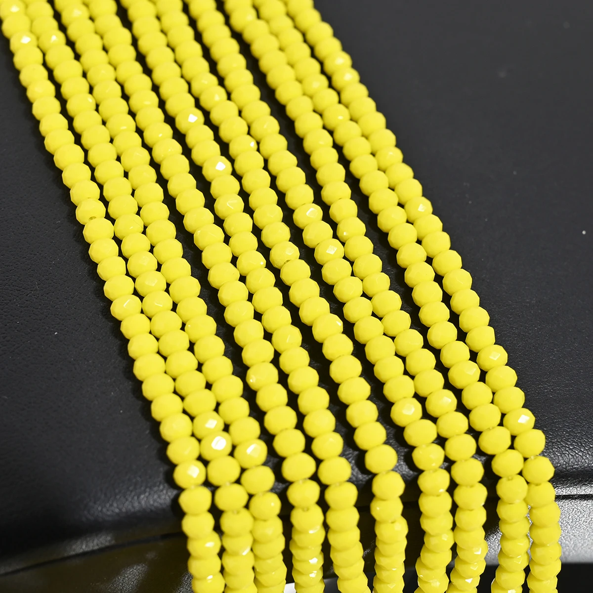 110 Stuks 4MM Kunstmatige Kristallen Glazen Kralen Platte Ronde Helder Facet Losse Spacer Bead voor Sieraden Maken DIY Armband ketting