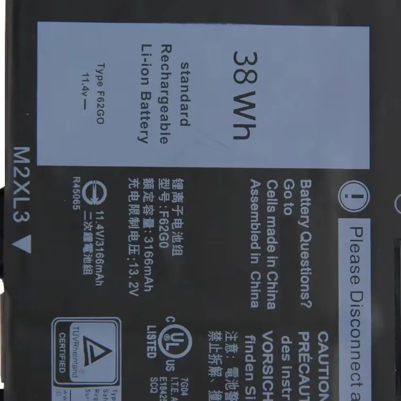 

Литиевая аккумуляторная батарея для DELL Inspiron 13 5370 7370 7380 7373 Vostro RPJC3 0RPJC3 F62G0 F62GO с длительным сроком службы батареи