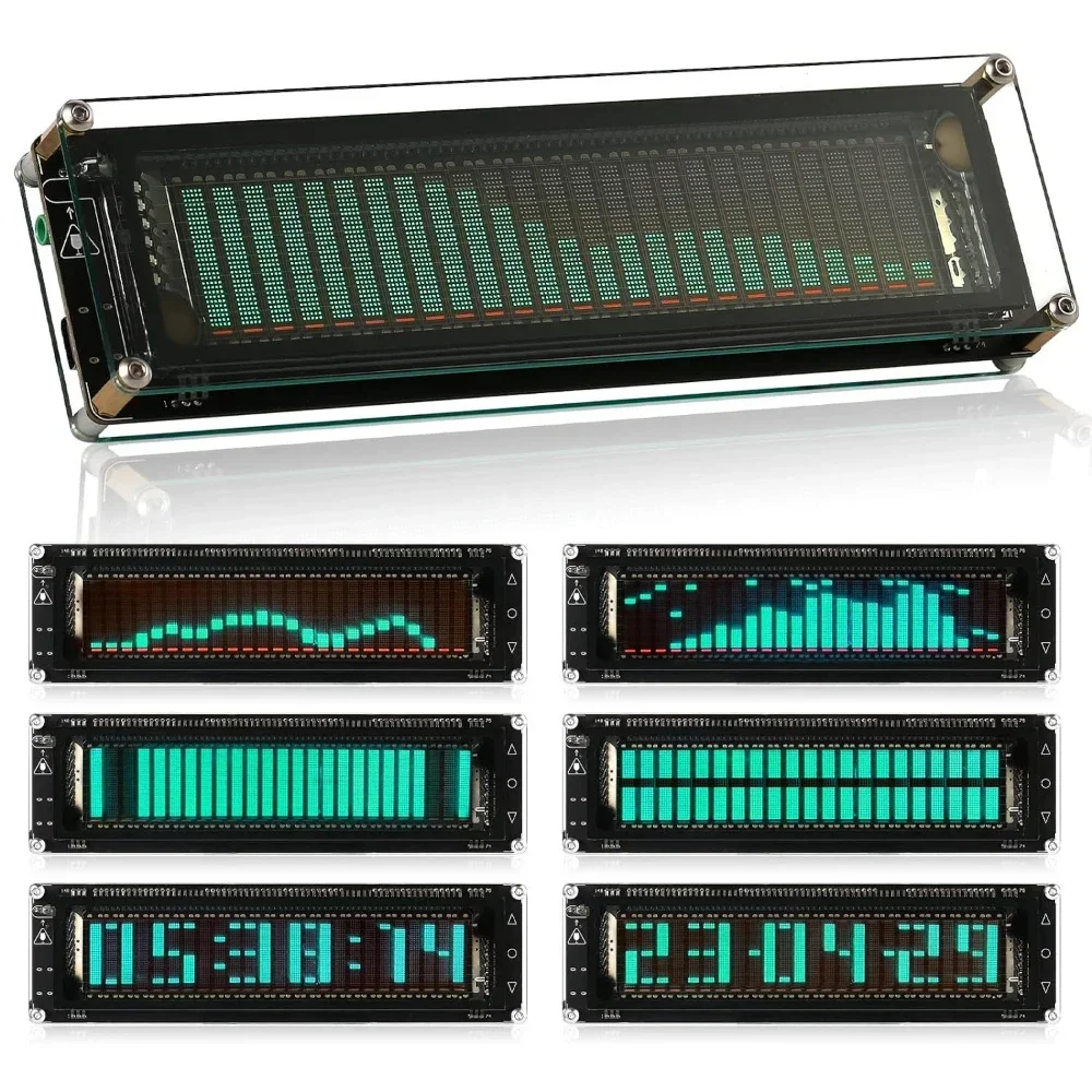 2515 MIC Analizzatore di spettro audio VFD Misuratore di livello sonoro VU Meter Display dello schermo Indicatore di visualizzazione dello spettro musicale