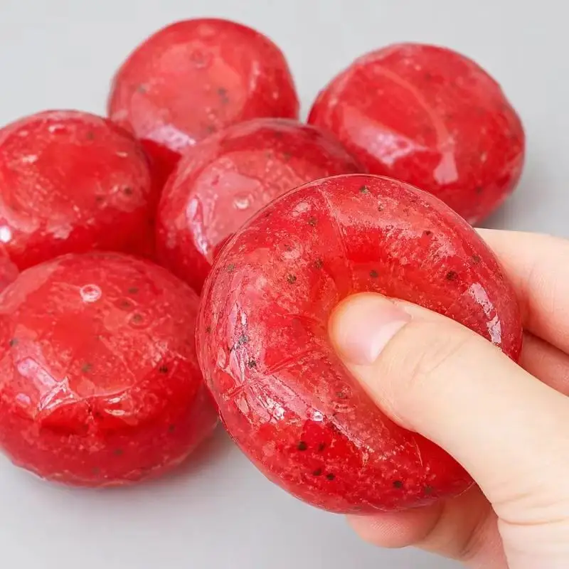 Handmade Watermelon Slushy  Toy Soft Slow Rebound Stress Relief Squeeze Toy Realistic Fruit Simulation Model Adult Gift▪