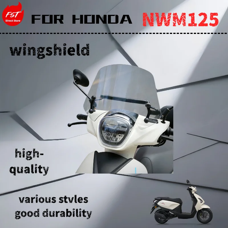 

For Honda NWM125: Extended and widened windshield and chest protector accessories.