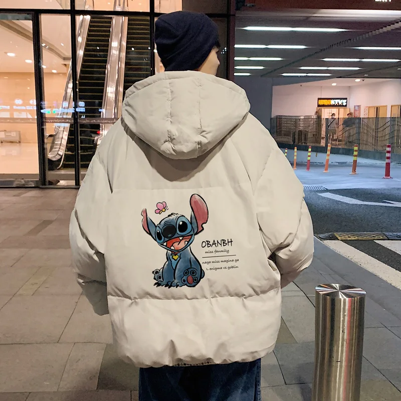 

Winter Cartoon Print Puffer Jackets for Teens | Thickened Quilted Cotton Coats for Middle & High School Boys, Youth Outerwear