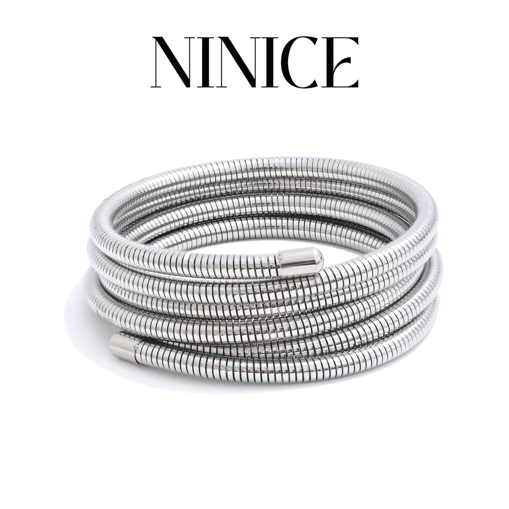 NiNice 316L Stainless Steel Layered Stacking Stackable Wrist Bracelet Bangle Hot Style Fashion Jewellery Accessories