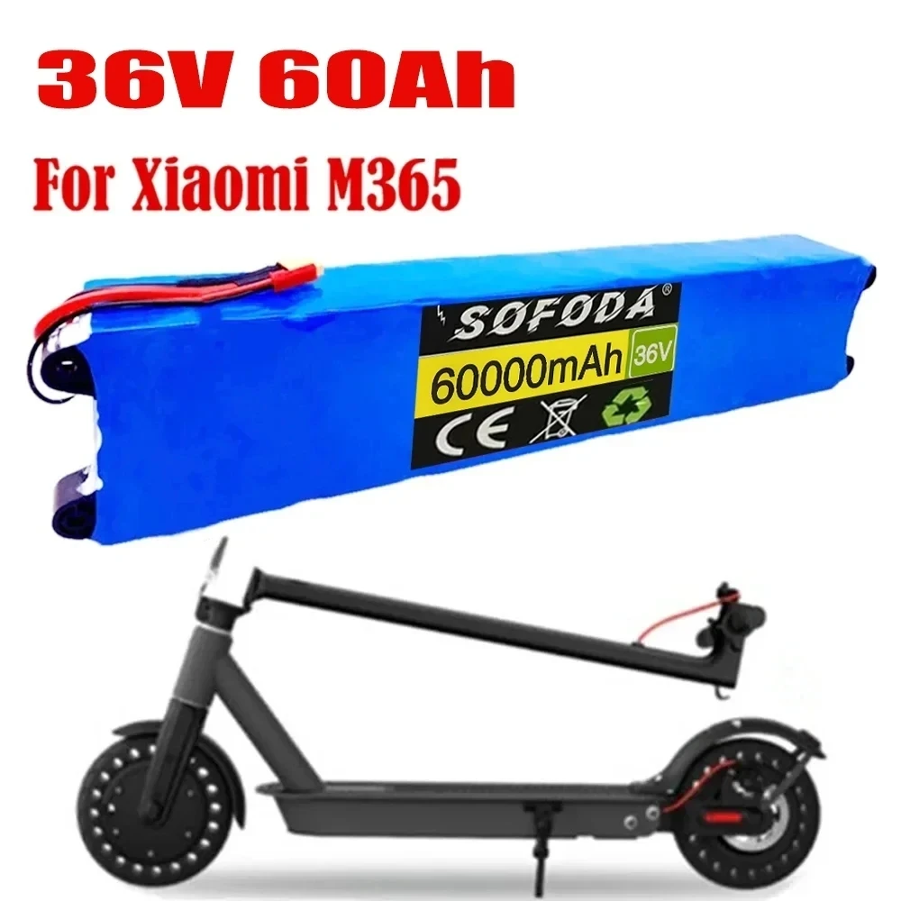 36V 60Ah 18650 Rechargeable Lithium Battery Pack 10S3P 1000W Power Modified Bicycle Scooter Electric Vehicle with BMS