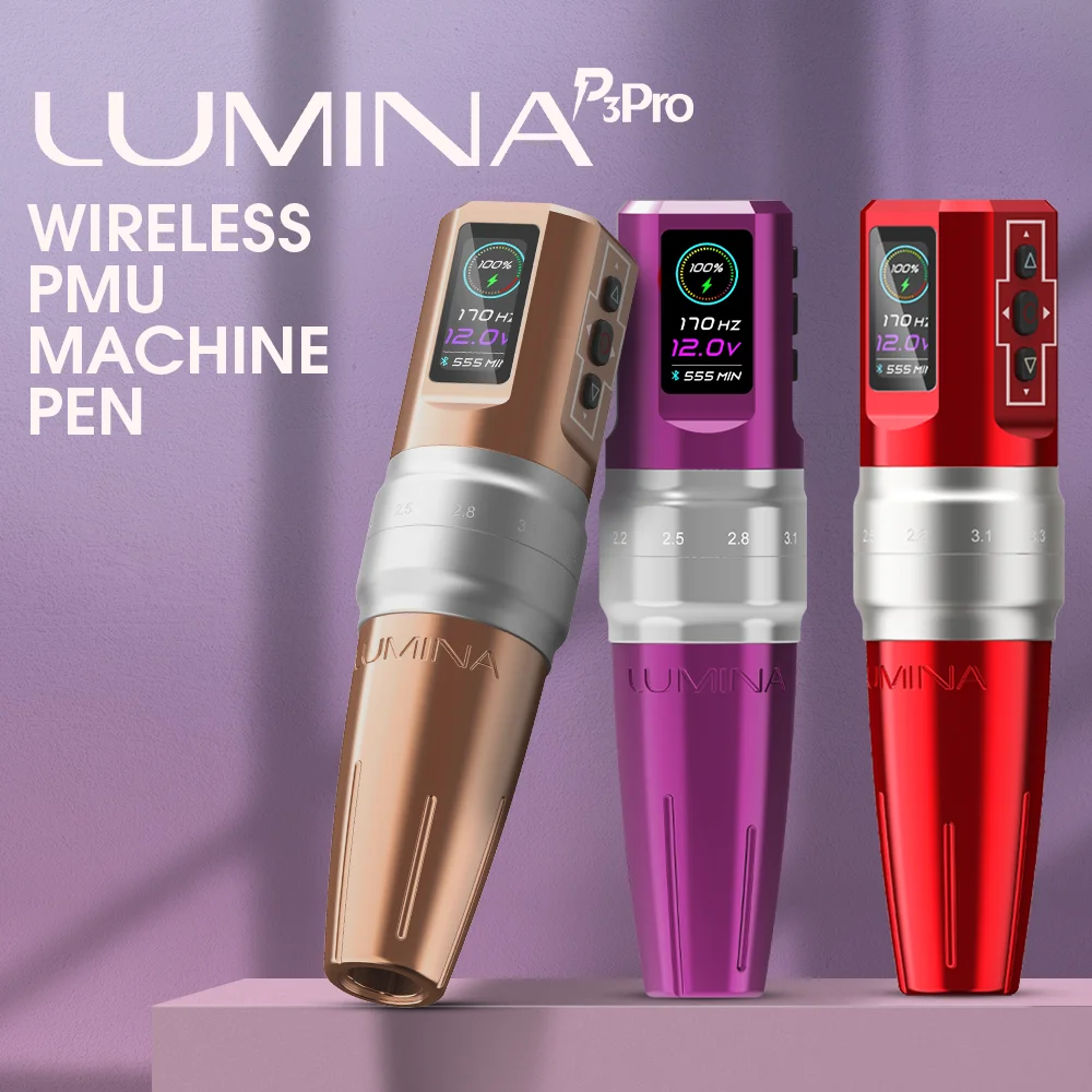 EZ P3 PRO Lumina Wireless PMU Tattoo Machine Pen Adjustable Storke Microblading Shading Eyeliner Scalp Fine Line Tattoo SMP