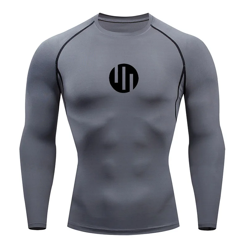 Running Men's Compression Long sleeve T-Shirt Gym Sports underwear Quick-drying Sweat-Wicking Sunscreen Second Skin Workout Men image 4