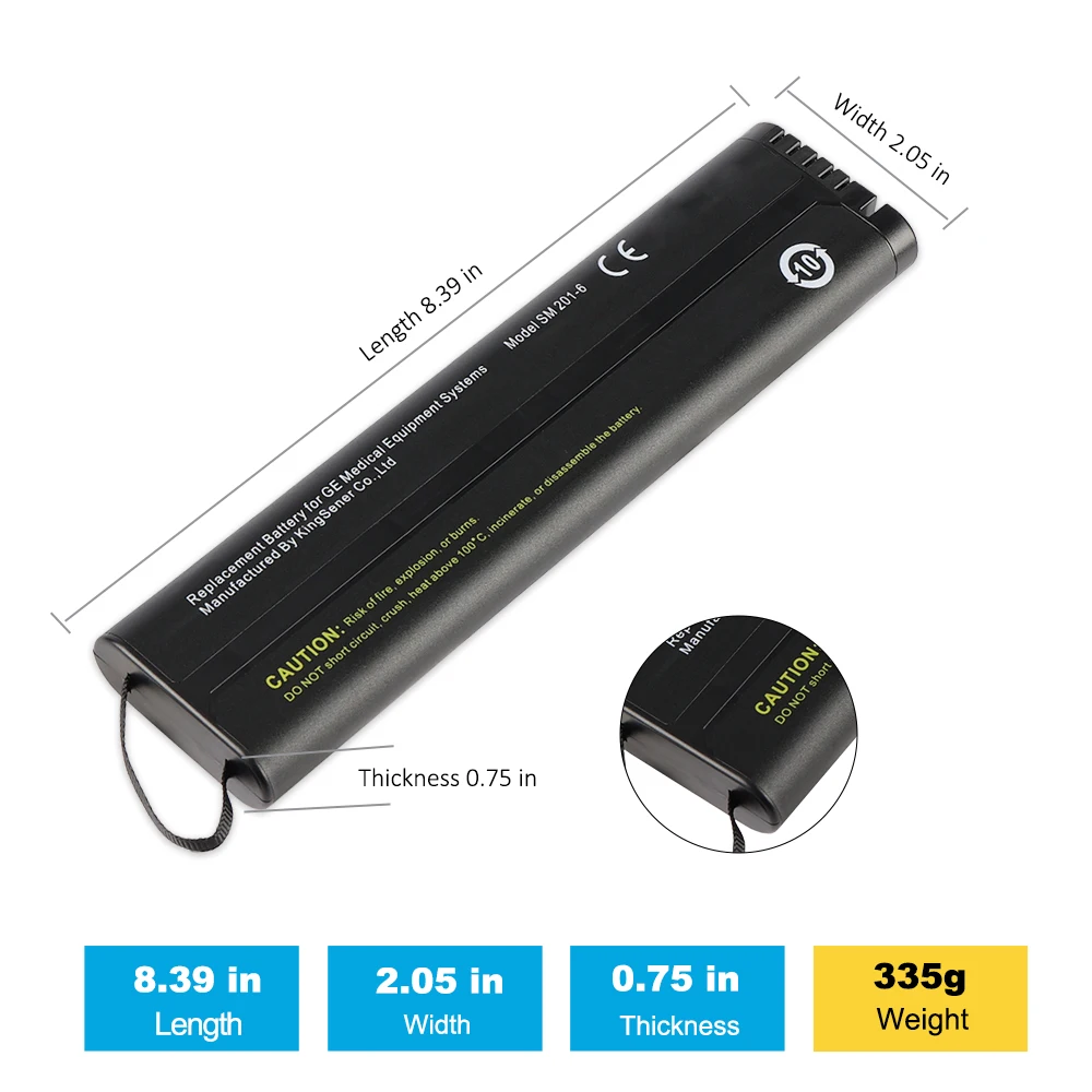KingSener SM201-6 Smart Li-Ionen-Akku für MT9083 MT9083A MT9083A8 MT9083B Z0921A MT9083C MT9082 OTDR 11,1V 39WH 47WH – Detail 2