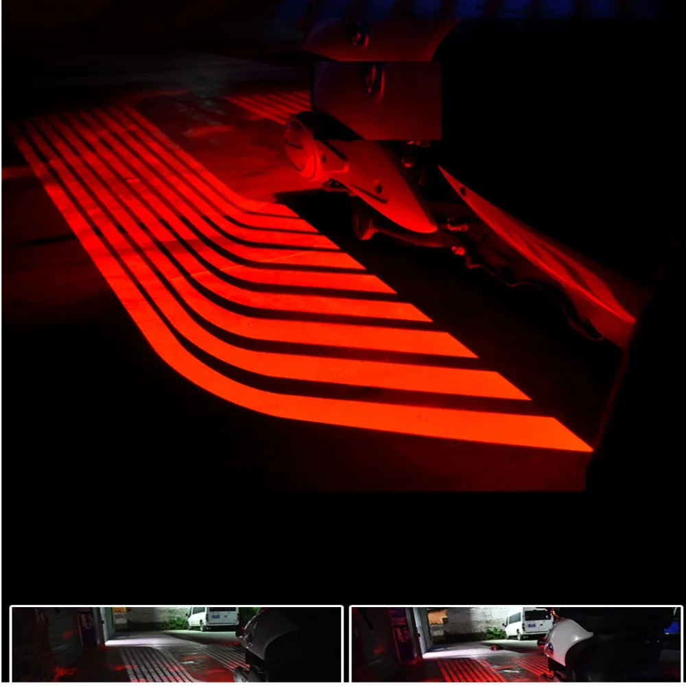 2PCS Motorcycle Welcome Light Door Courtesy Lights With Projector Angels Wing Led Carpet Underglow For Car Motorcycle Light