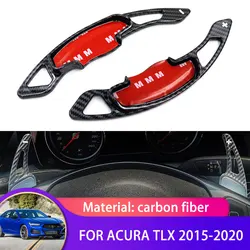 For Acura TLX UB1 2015 2016 2017 2018 2019 2020 Carbon Fiber Car Steering Wheel Paddle Shifter Extension Cover Gear Shift Trims