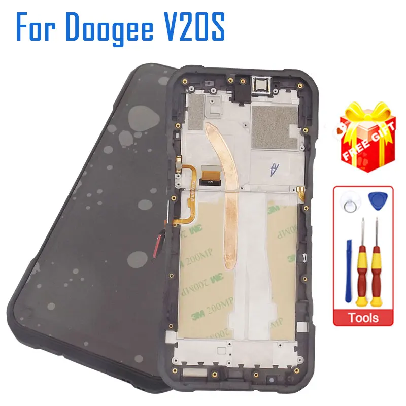 

New Original DOOGEE V20S LCD Display Touch Screen With Frame Fingerprint Receiver Accessories For DOOGEE V20S Smart Phone