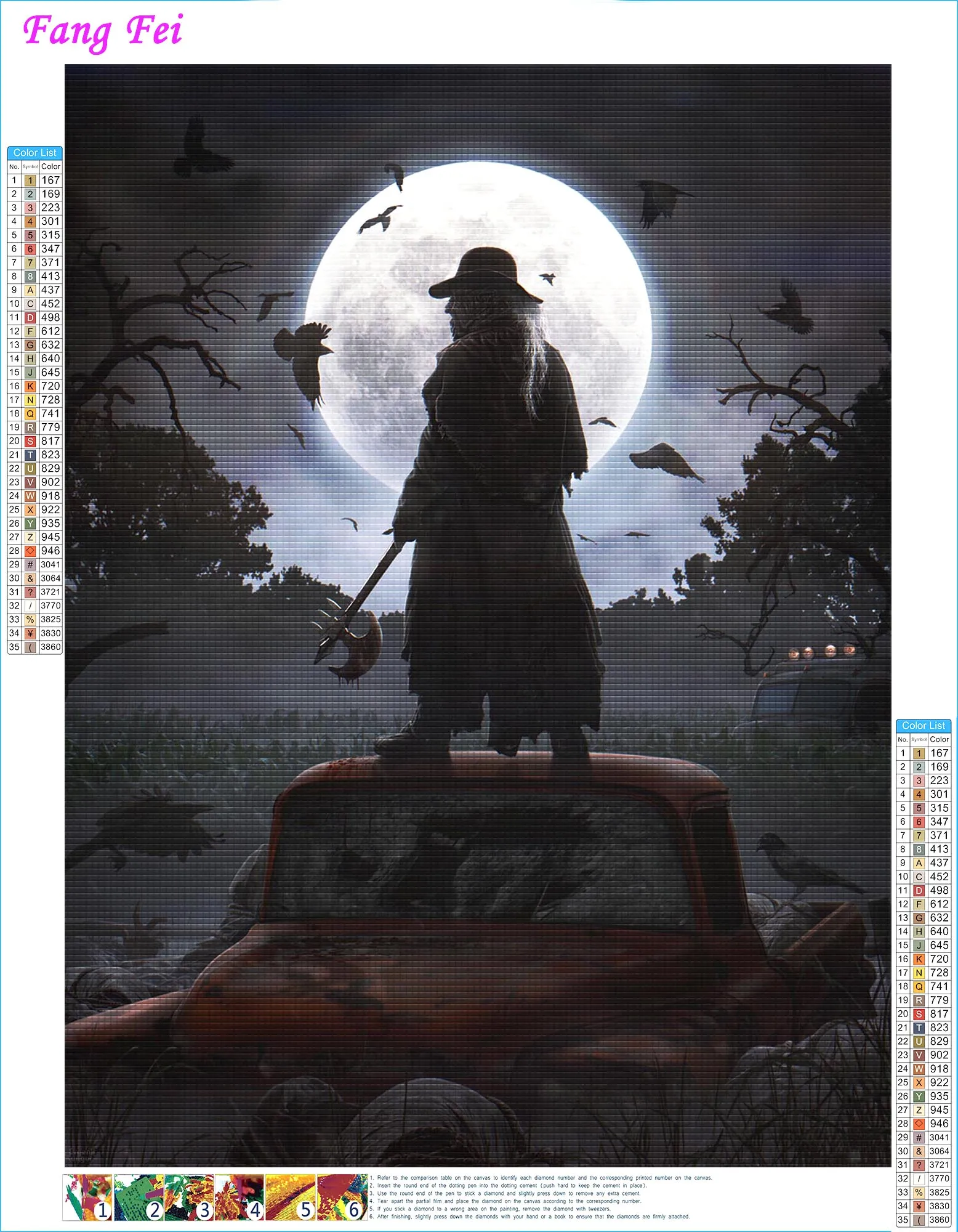 Jeepers Creepers Reborn Movie Full Diamond Painting 2022 New Film Poster Cross Stitch Embroidery Picture Mosaic Craft Home Decor