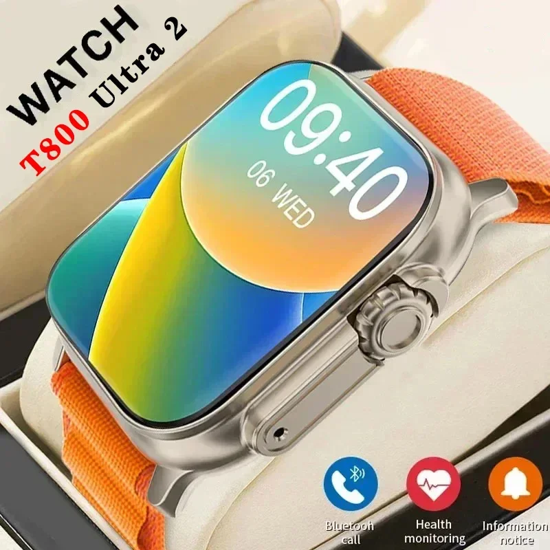 

Smart Watch T800 Ultra 2 Gen 2 IWO NFC Bluetooth Call Heart Rate Waterproof 2.2 Inch Wireless Fitness