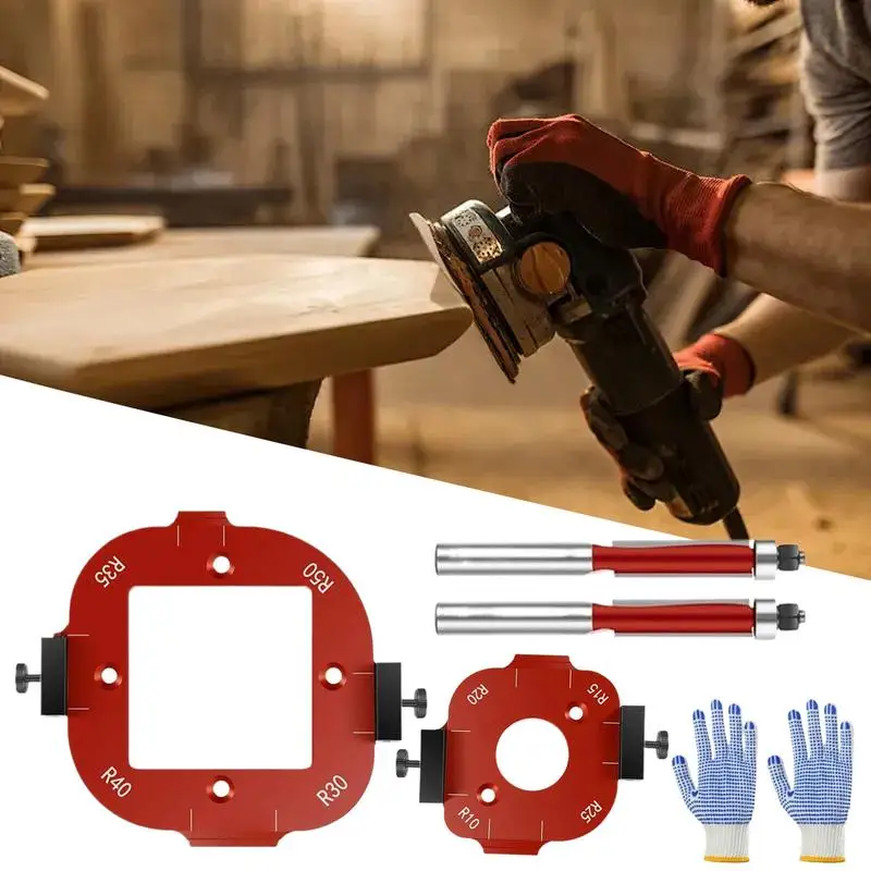 

Шаблоны фрезерных станков для деревообрабатывающих шаблонов Набор направляющих для фрезерования Вспомогательный инструмент для дуговой резки из алюминиевого сплава