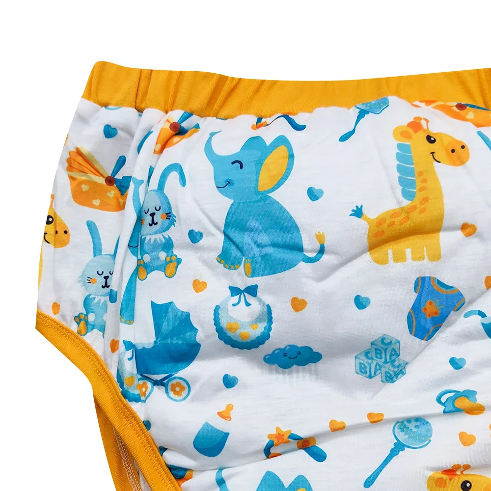 Pantaloni da allenamento per orso giallo stampati per adulti/slip per bambini adulti con imbottitura interna/pantaloni da allenamento per adulti/per