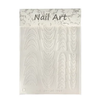 Hollow Fashion French Nail Stickers Full-size Transparent Auxiliary Tools Self-Adhesive…