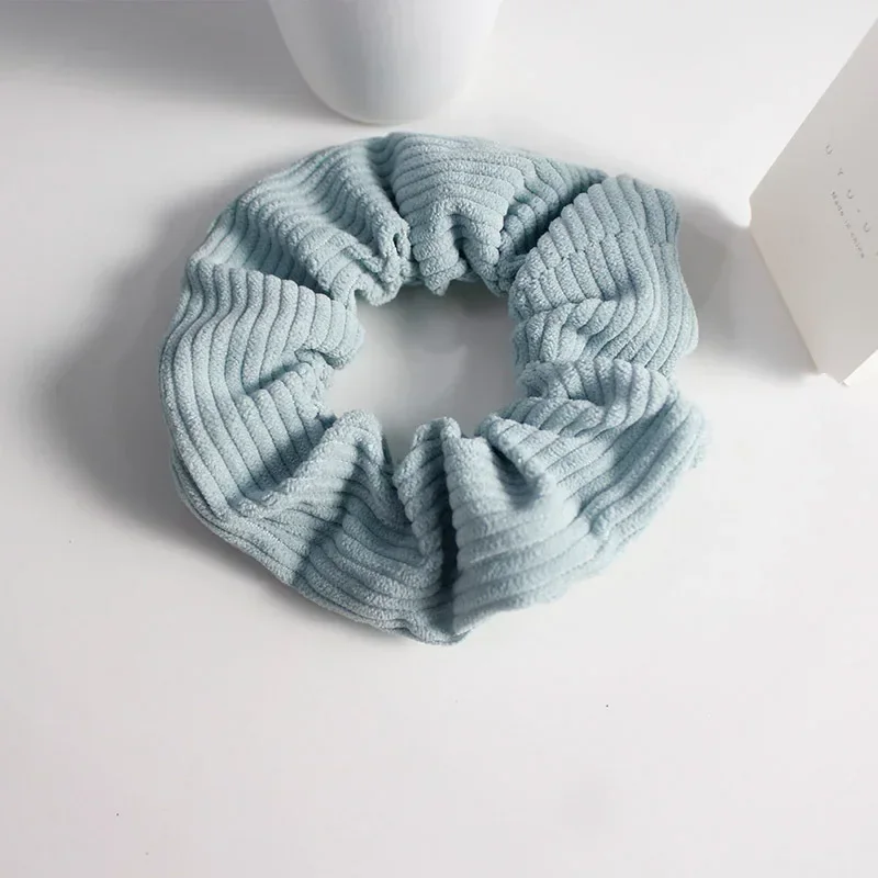 2023 Autumn/Winter New Simple Solid Hair Loop Hair Ring Versatile Corduroy Head Rope Scrunchies Hair Accessories for Women