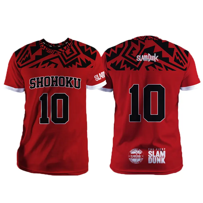 

Slam Dunk Shohoku Red Cartoon Anime Cosplay Men Jersey Summer Short Sleeve Children Tee Tops Causal New Women T-shirt Clothing