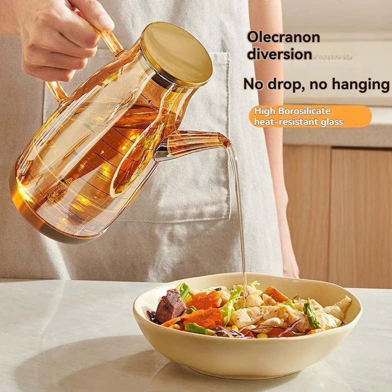 

Высокая термостойкость, высокая твердость, масляная бутылка, масляный горшок, кухонные аксессуары, прозрачное стекло большой емкости