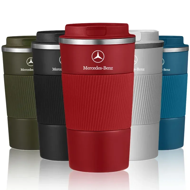 510ml Stainless Steel Coffee Tumbler Thermos Cup Travel Thermal Mug For Mercedes Benz A B C E G M R S AMG CES CLA CLG CLK CLS