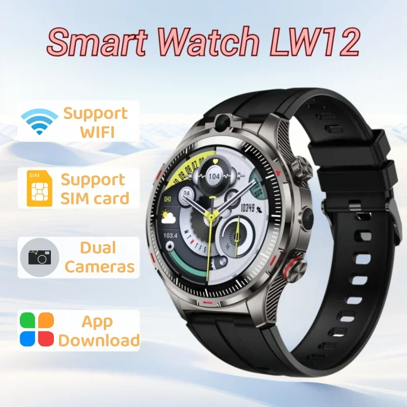 

LW12 4G Смарт-часы Android 9.0 Двойная камера 1,43 "сенсорный экран Слот для SIM-карты GPS WIFI Загрузка через приложение