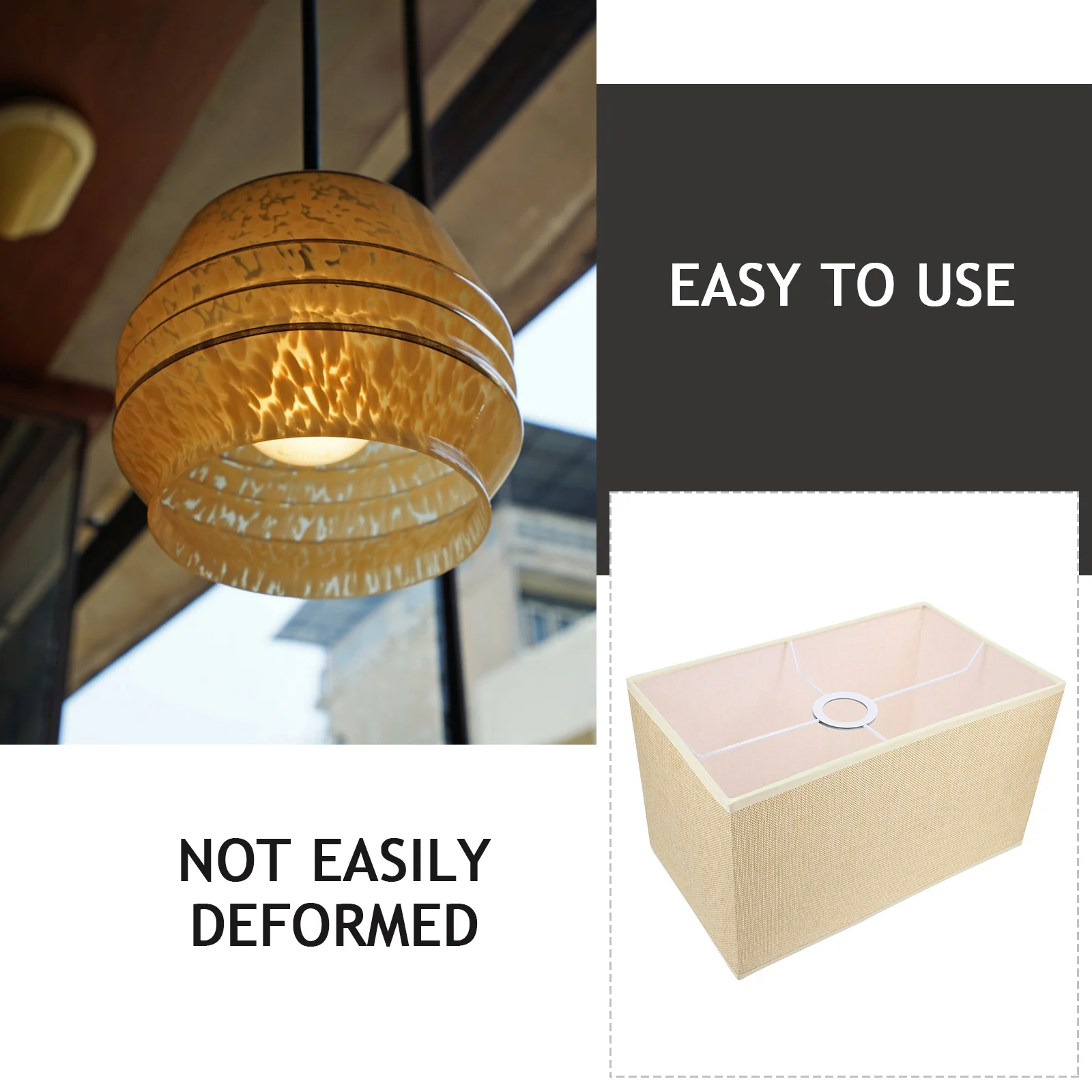 

Linen Table Lamp Shade Chandelier Light Shades for Small Lamps Cover Fabric Panel Cloth