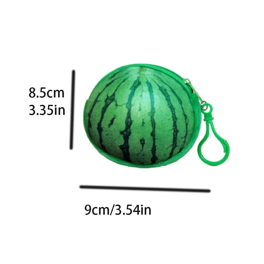 Fashion Watermelon Fruit Coin Purse Strawberry Peach Strawberry Card Holder Zipper Huangtao Plush Wallet Shopping