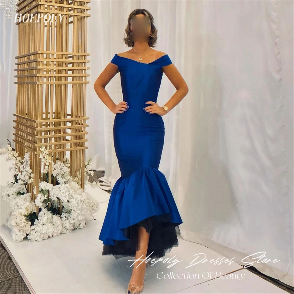 

Hoepoly Pleat Classy Strapless Off The Shoulder Sleeveless Mermaid Evening Dress Formal Ankle Length Long Prom Gown New 2023