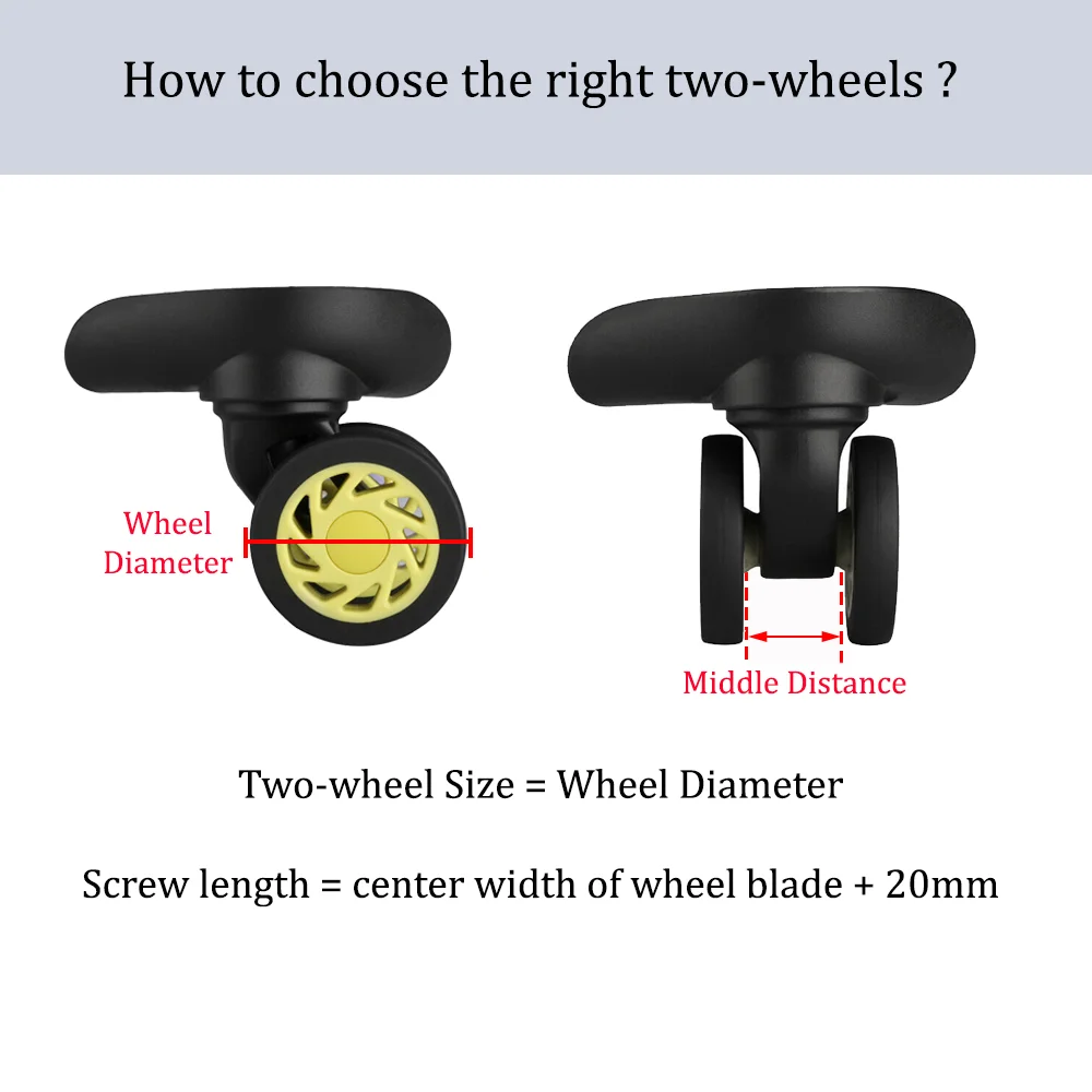 Trolley Case Wheels Accessories Aircraft Single Wheel Unicycle Universal Silent Casters Special Reinforced Repairing Pulley