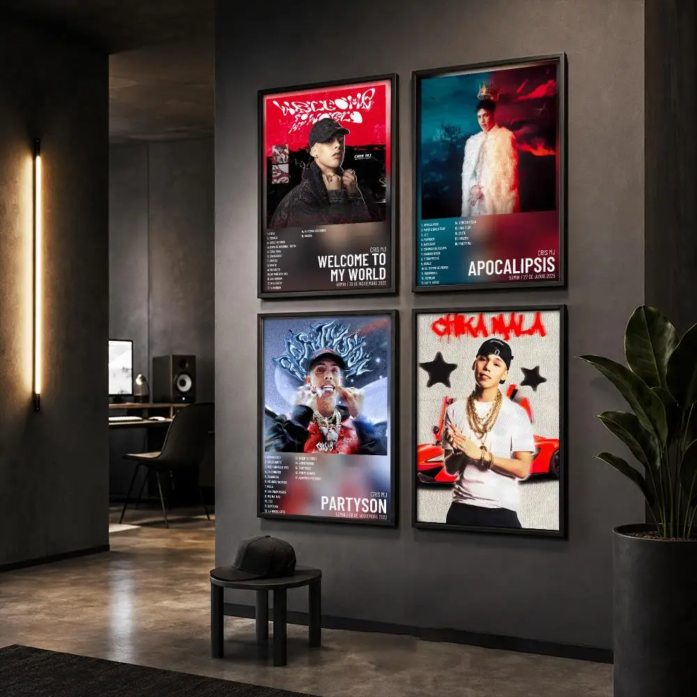 Hip Hop Rapper C-Chris M-MJ Poster Wall Art Print Sticker for Bedroom Living Room Dorm Office Modern Home Decor