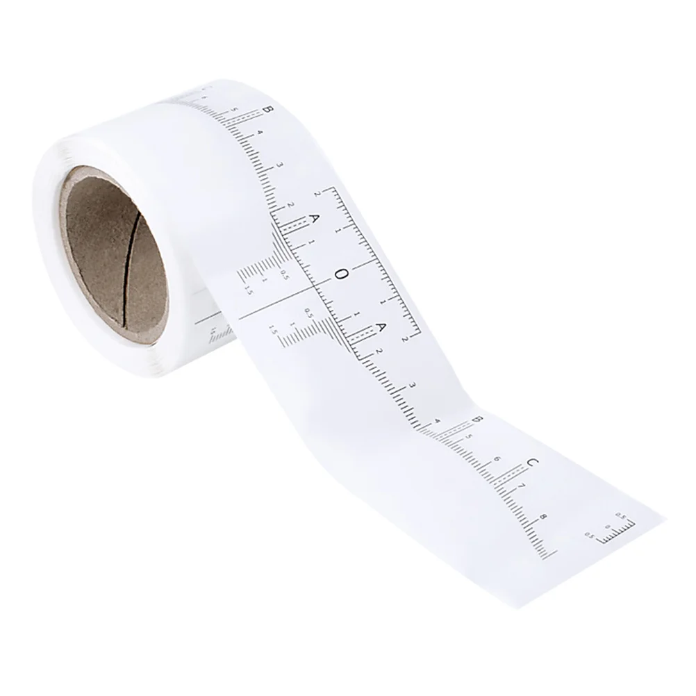 1 لفة مقياس الحاجب حاكم ملصق المتاح الأبيض الحاجب كيال ل متناظرة الحاجب تشكيل دليل أداة ماكياج التبعي #5