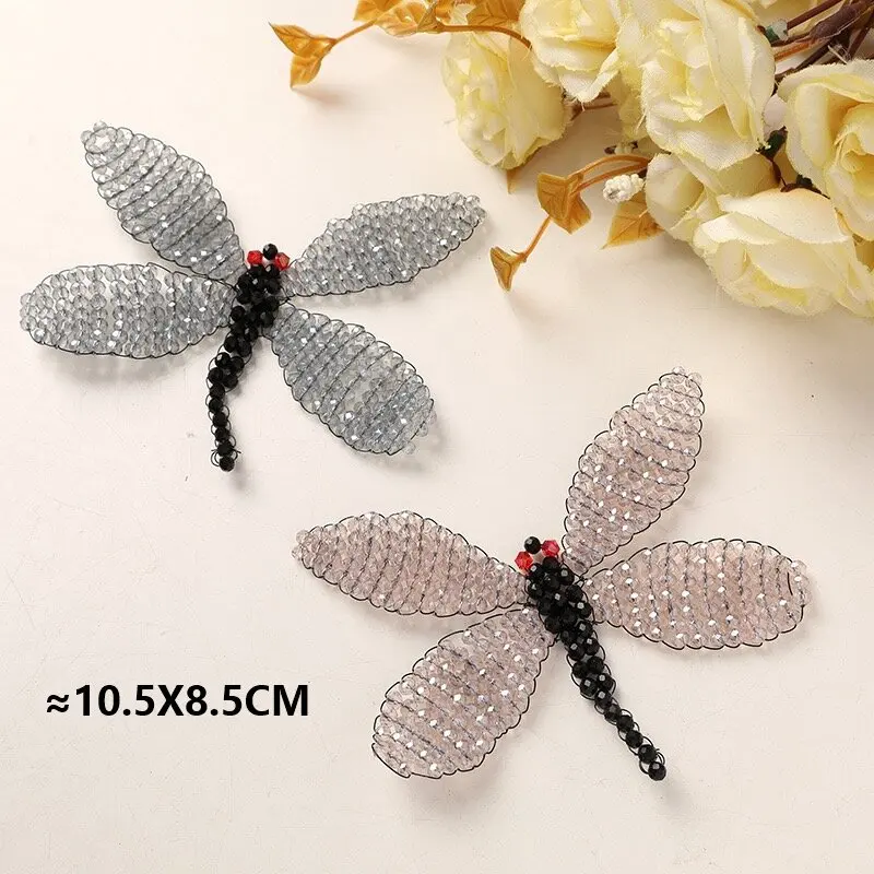 

Vintage Silver Acrylic Beads Beaded Dragonfly Embellishment 3pcs Wholesale DIY Sewing Button for Jewelry Decoration Accessory