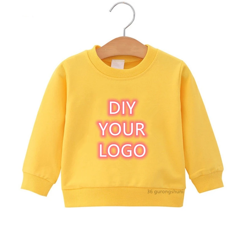 2022 Diy Customized Print Hoodie Your Own Design Logo/Picture Custom Kids Clothes Birthday Gift Long Sleeve Sweater