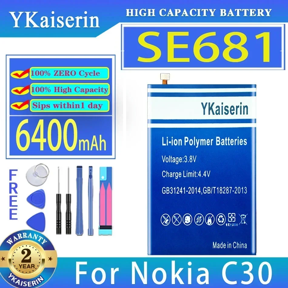 

Аккумулятор YKaiserin SE681 6400 мАч для Nokia C30 Bateria