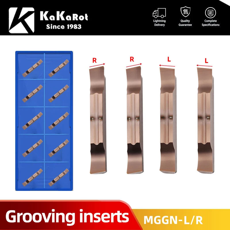 KaKarot Carbide inserts MGGN200-R-8 MGGN300-L MGGN400-R MGGN500 MGGN600 150 Turning tools Lathe tools CNC tools Grooving inserts