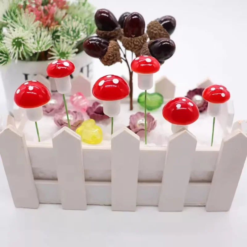 

10/20PCS Miniatures Artificial Foam Mushroom Garden Fairy Bonsai Plant Pot Mini Mushroom Resin Craft Decor For DIY Micro Decor