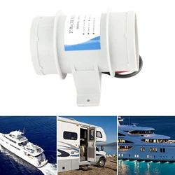 3 Inch 12V Silent Inline Blower Inline Marine Bilge Air Blower for Yachts Boats Air Circulation