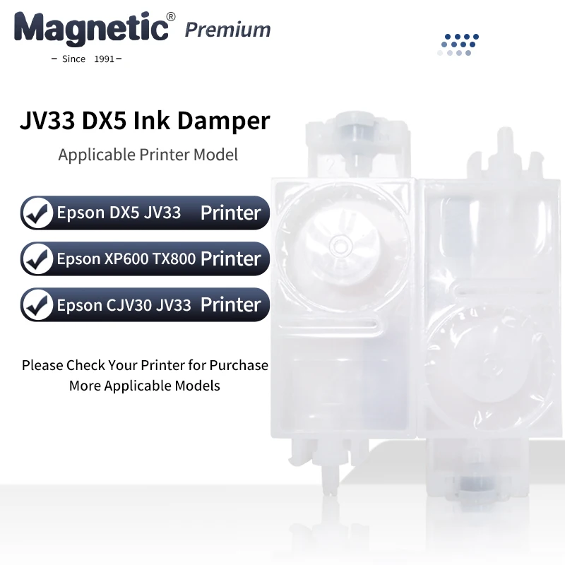 

10/20/50/100PCS JV33 DX5 PrinterHead Ink Damper With Connector For Epson DX5 Mimaki JV5 JV33 CJV30 For Mutoh Dumper Filter