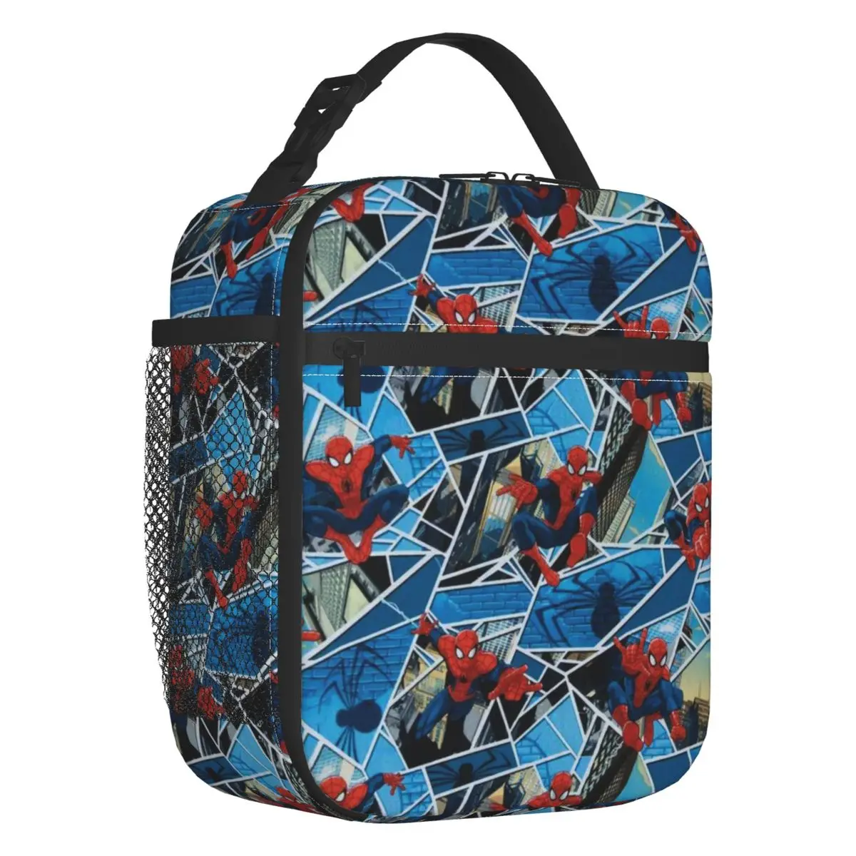 Custom Spider Cobweb Hero Insulated Lunch Bag for Women Waterproof Spider Man Thermal Cooler Bento Box Beach Camping Travel