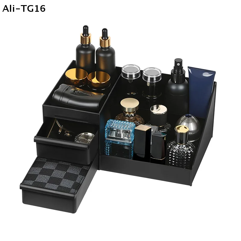 【TG16】1 pièce Organisateur de parfums 2026 pour hommes, support de parfums pour commode, support de parfums, organisateur de comptoir de salle de bain avec tiroirs