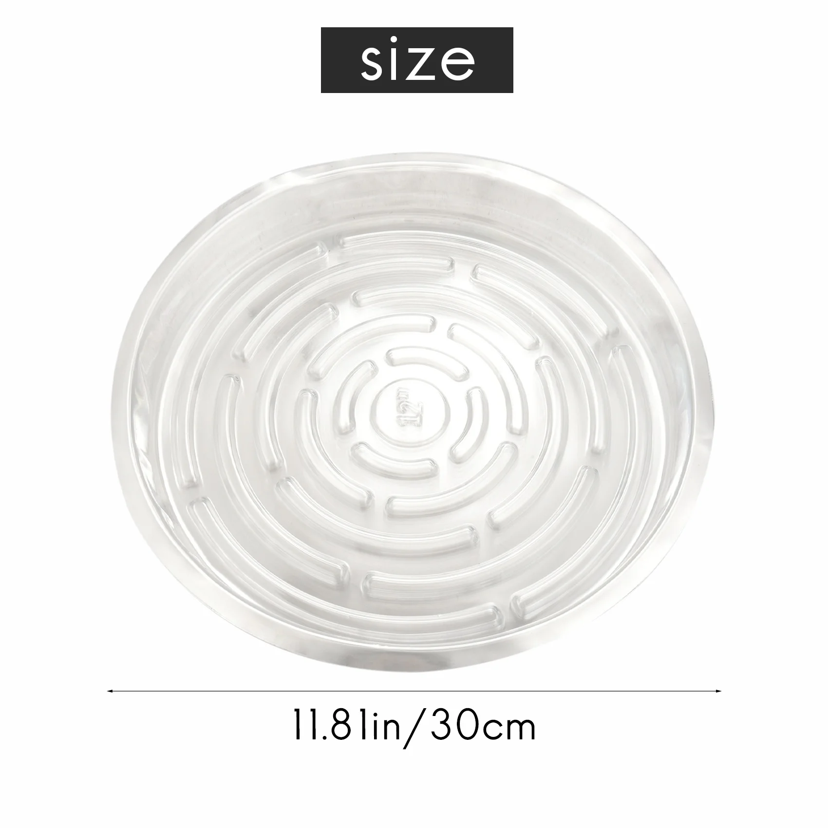X11AA Plant Saucers, 10 Pack of 30cm (12 Inch), Transparent Flower Pot Drip Trays for Indoor & Outdoor Plants Garden Clear