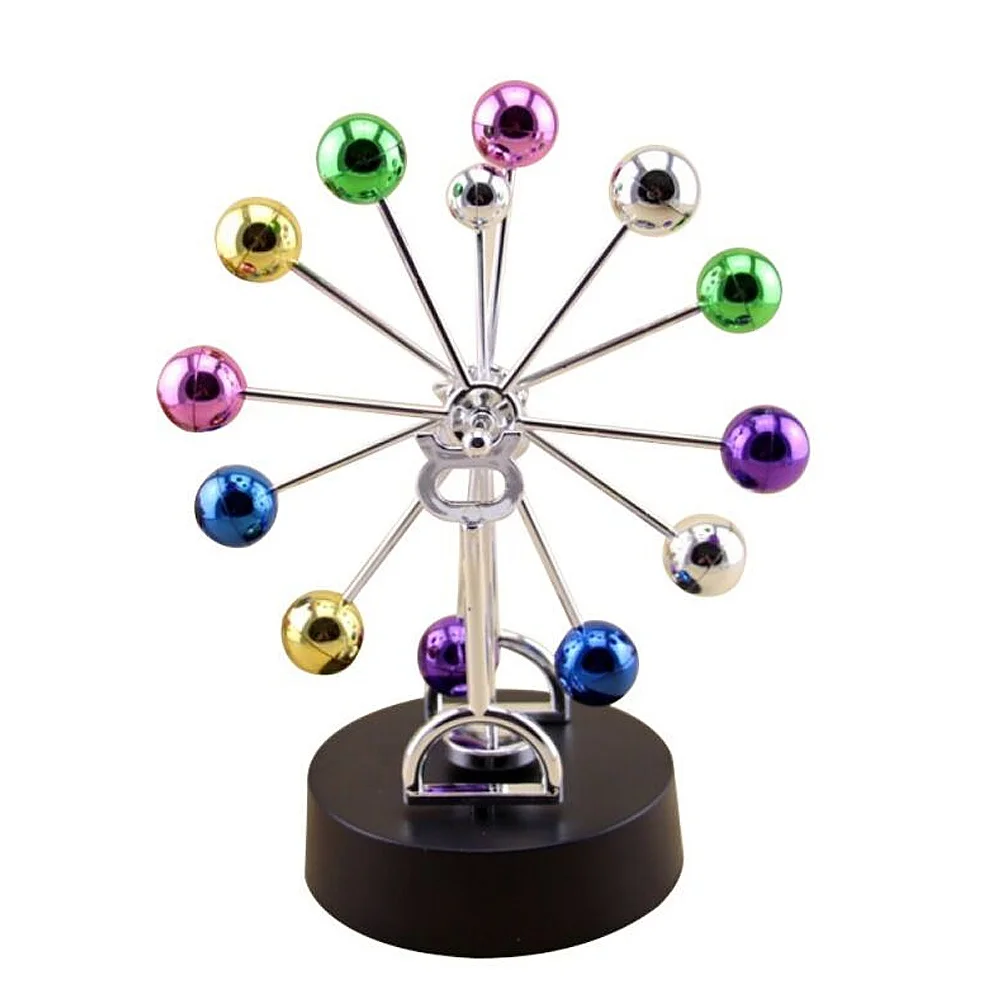 

Perpetual Motion Color Ball Ferris Wheel Desktop Ornament Science Classroom Physics Demonstration Outer Space Office Decor