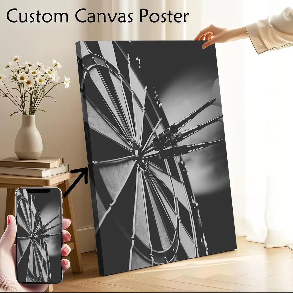 Darts Bullseye Poster Customizable Printed Canvas Painting for Pictures Wall Art Gaming Room Decoration Aesthetic Wand Deko Home