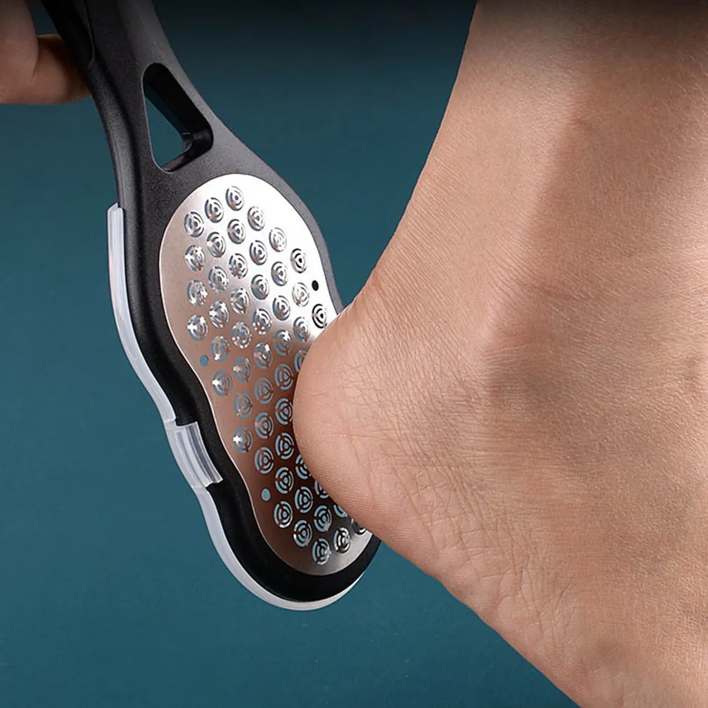 

1Pcs Premium Stainless Steel Foot File Callus Exfoliator for Hard Cracked Skin Removal Pedicure Rasp Handheld Foot Scrubber