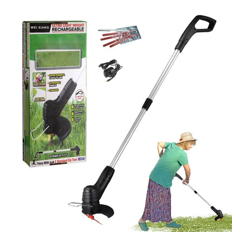 

Grass Trimmer Edger Cordless Electric Lawn Mower Grass Edger Trimmer Portable Low Noise Landscaping Products for Grass Courtyard