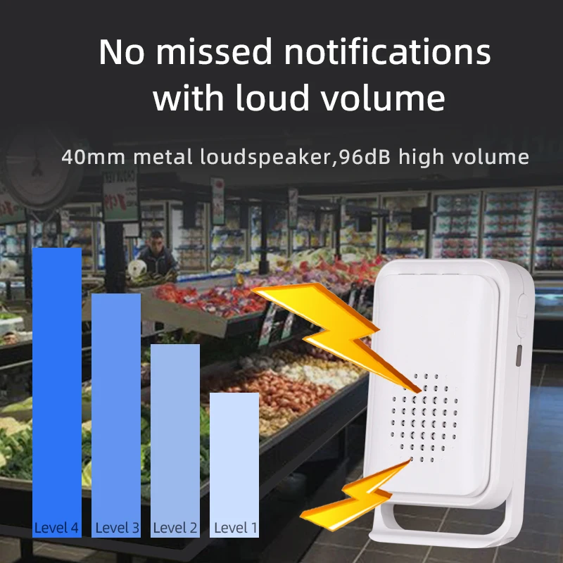 

Anti-theft alarm infrared sensing notification doorbell, 280-meter ultra-long distance sensing detection, split and zoned design