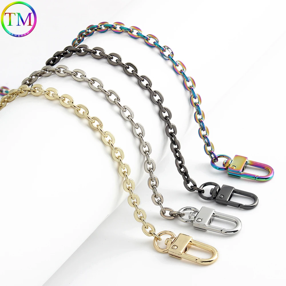 1-5-10Pcs 60/100/120CM 6MM Width Metal Bag Chain Strap Iron Chain For Women Bag Crossbody Shoulder Handle Wrap Chain Accessory