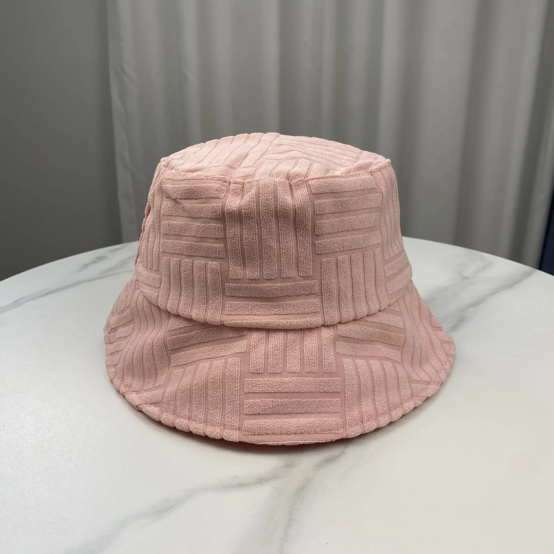 Plain Terry Towelling Bucket Hat Adult Spring Autumn Outdoor Panama Hip Hop Casual Fisherman Hat Unisex Solid Color Bob