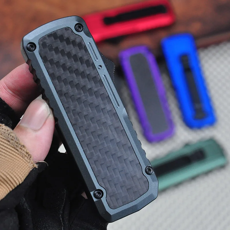 

NEW Carbon Fiber OTF TECH Utility Knife SK5 Replaceable Blades Cutting Tool Paper Cutter EDC Tactical Gear Legal Pocketknife