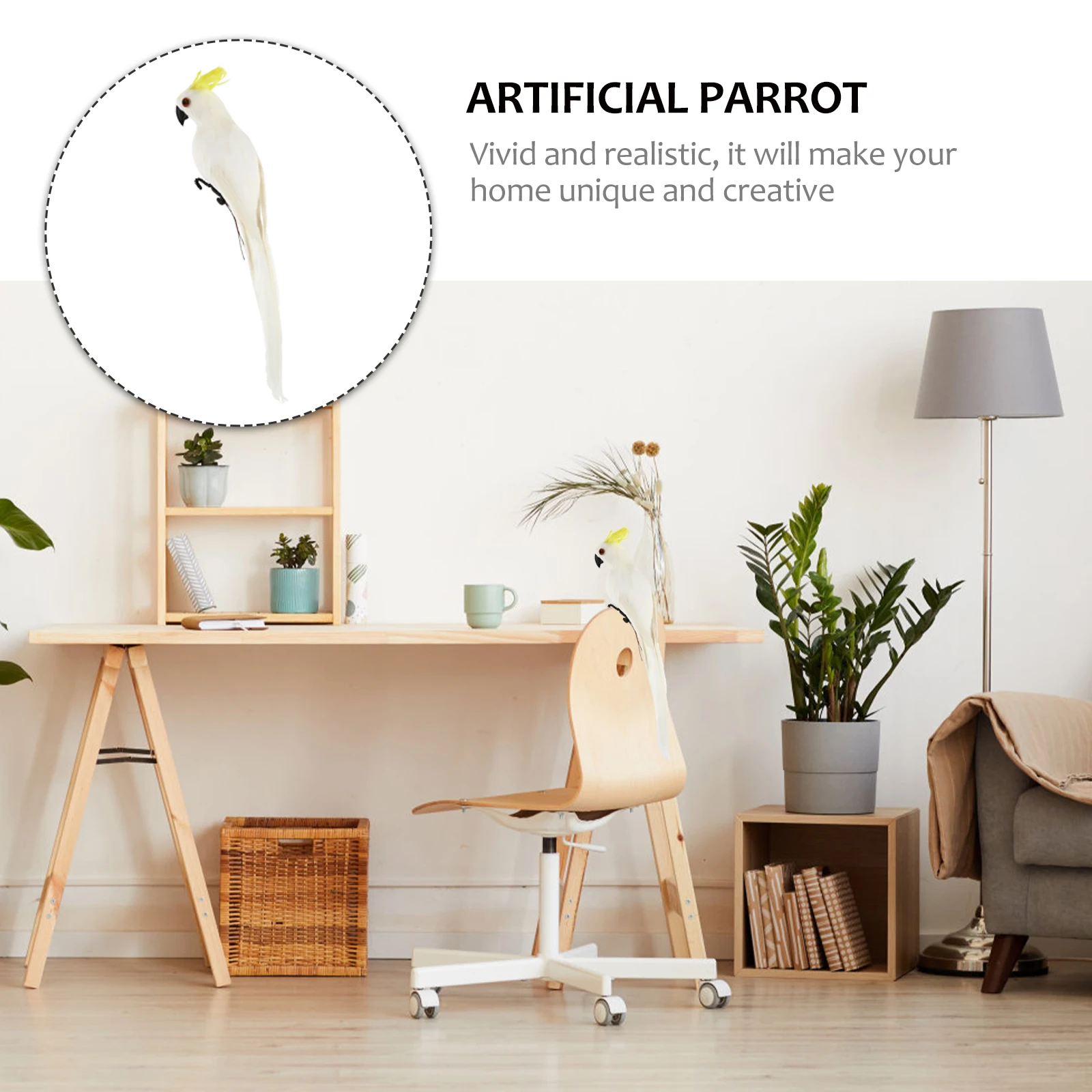 

1pc Realistic Home Wall Pendant Bird Gardening Artificial Parrot Decor Decoration Artificial Parrot Statue