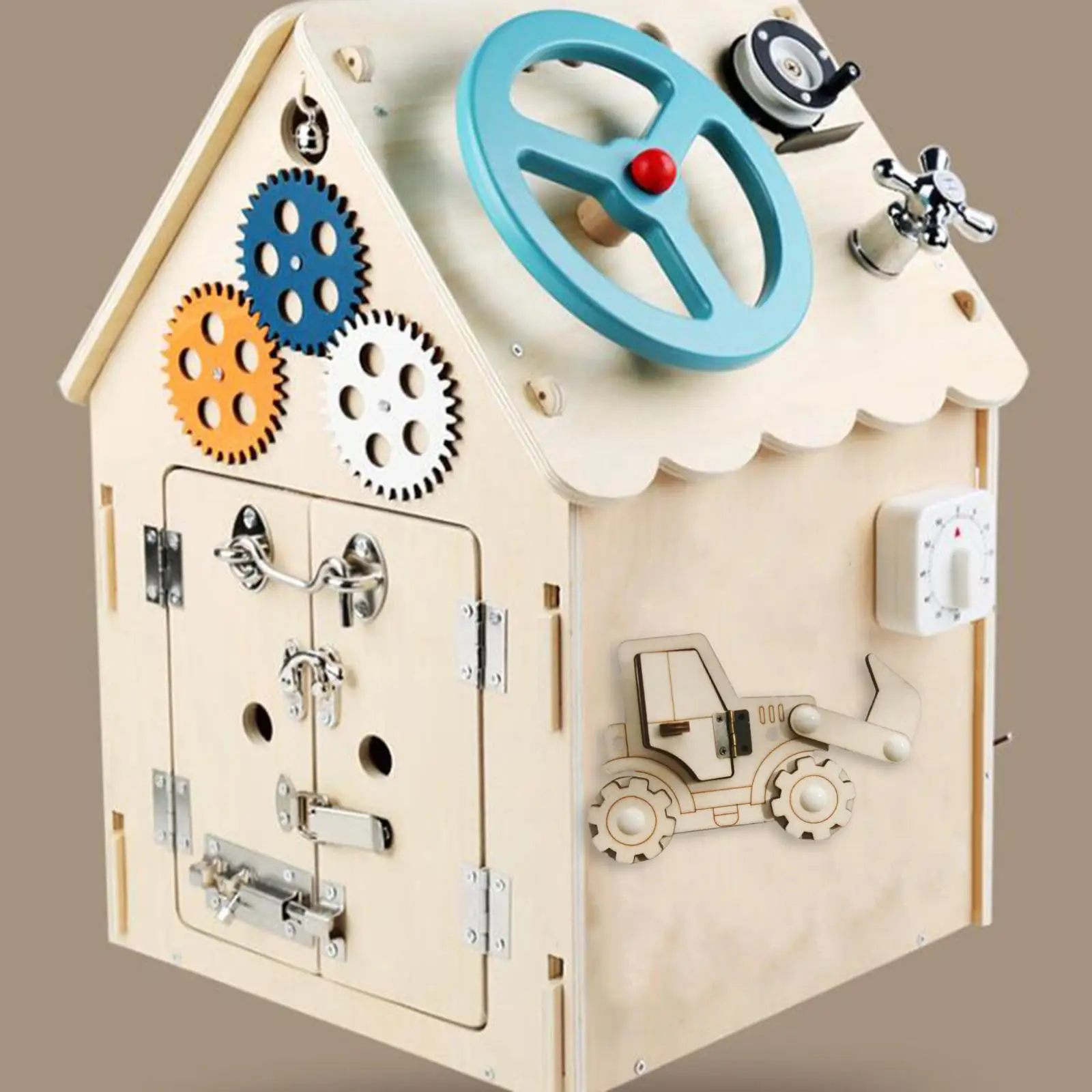 2x لوحة حسية خشبية، لعبة متشابكة، أجزاء اللوحة الحسية، لعبة الأنشطة، ملحقات اللوح الخشبي للسفر، للأطفال